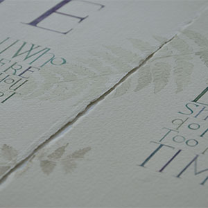 Be Swift To Love calligraphy print detail